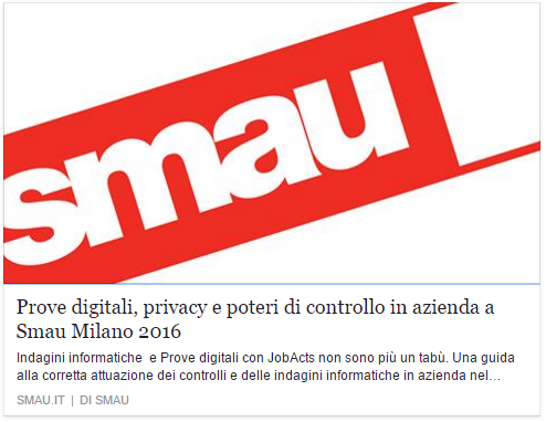 Smau Milano 2016 Fiorenzi